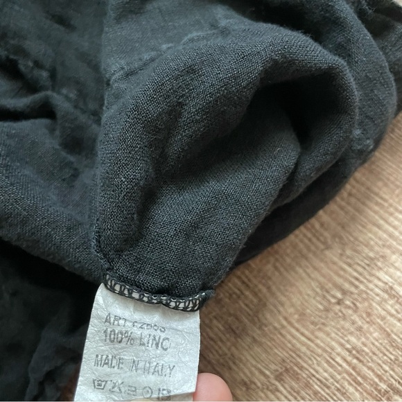 Sofia Collection Loose Fit Linen Charcoal Grey Blouse Size Large - Picture 4 of 4